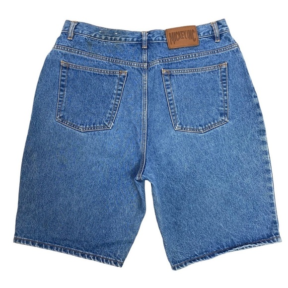 VINTAGE 90s Mickey Mouse Embroidered High Rise Denim Shorts Size XXL - Picture 9 of 9